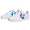 Converse Cons Pro Leather Low Vintage Casual Non-Slip Lightweight Low-Top Board Shoes Unisex White and Blue