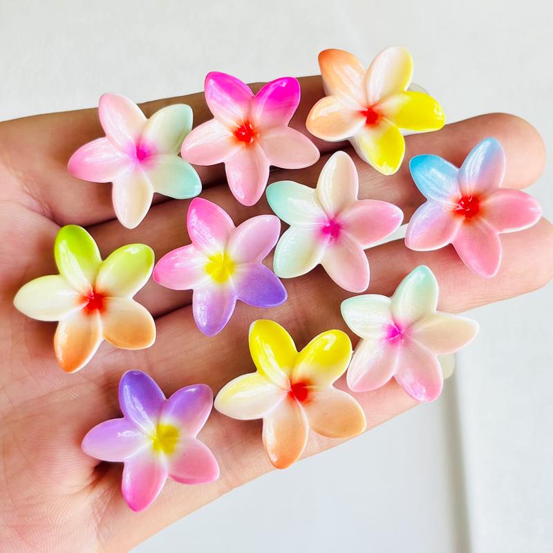 

10 Pcs Latest Animation Vivid Dreamy Five-Petaled Flowers Resin Flat Back Scrapbook Diy Jewelry Hair Accessories Decoration Crafts A92
