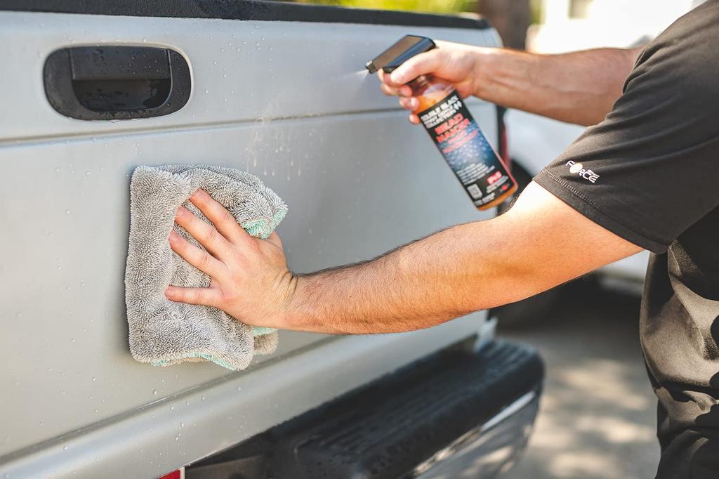 The Rag Company Liquid 8R 40 x 40 cm 2 pièces Liquid8R Lavage de voiture Detailing Séchage Serviette Essuyage Absorption d'eau 1100 g/m²