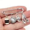 Coffee Shop Tableware Collection: Coffee Cup, Knife, Fork, Teapot, Coffee Pot, Brooch for Afternoon Tea Leisure Time