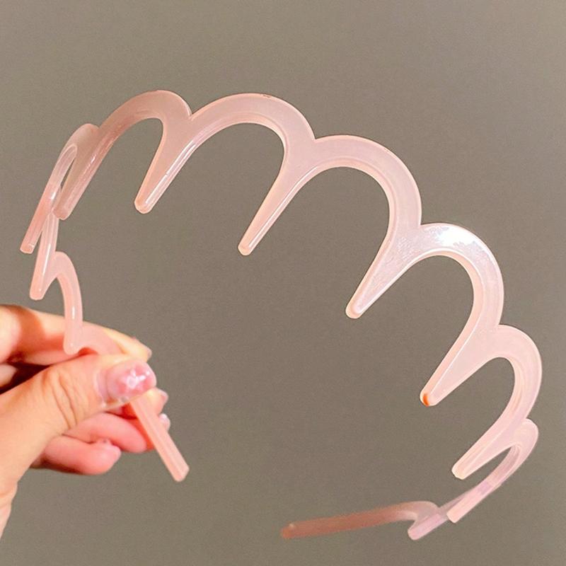 1pc 38cm/14.96in Non-Slip Serrated Lightweight Plastic Headband, Fashion Versatile High-End Elegant Simple Minimalist Hair Accessories Suitable