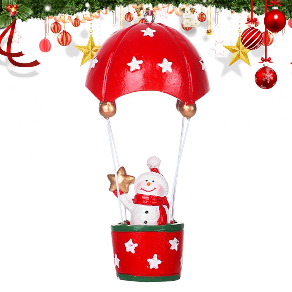 Christmas Parachute Flying Toys Snowmen In Parachute Decoration Christmas Tree Decoration Toys Parachute Santa Claus Ornament