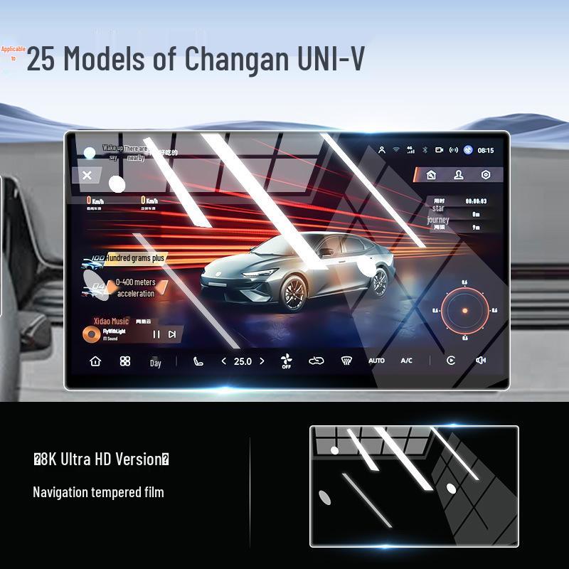 Tempered Glass Screen Protector for 25 Changan UNIZ Models - Central Control Navigation Film Interior Accessory 2025