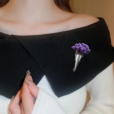 Spilla Vaso Portafiori Spilla Spilla Inserimento Fiore Spilla in Lega Spilla da Bavero Corsage Riutilizzabile per Maglioni Cappotti Matrimoni Feste
