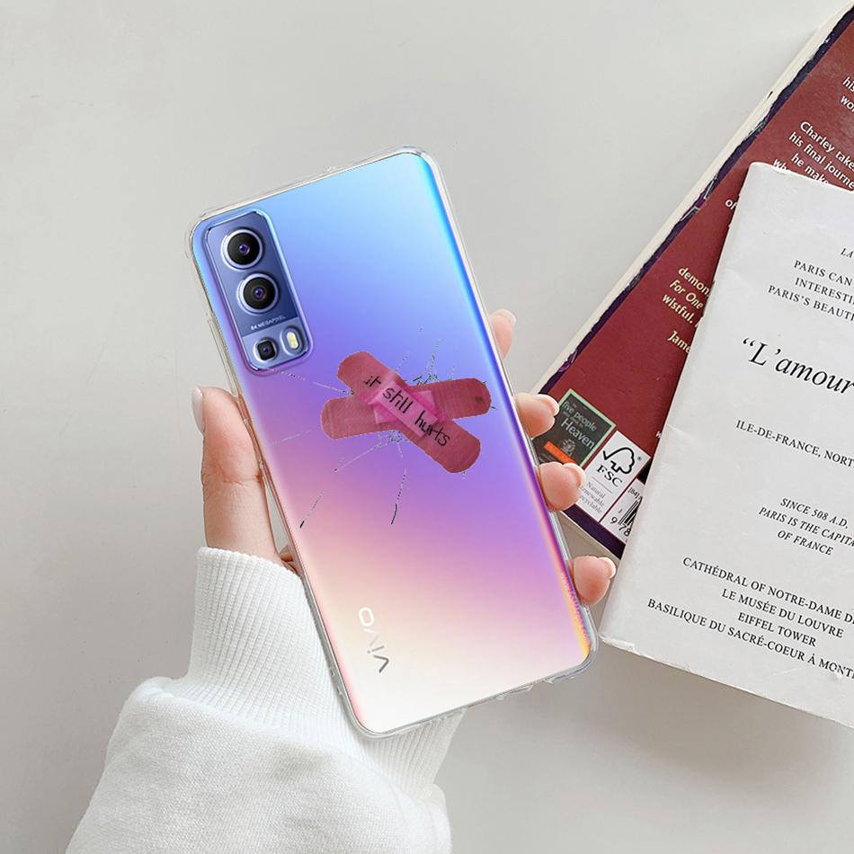 For Vivo Y72 5G Case V2041 Silicone Soft Transparent TPU Phone Cover For Vivo Y52 vivoY72 Y 72 52 5G Case Funda Protective Coque