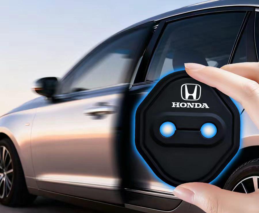 4Pcs for Honda Car Silicone Door Lock Cover Shock Absorber Protective Sticker Civic Fit Jazz Accord Pilot Stepwgn CRV BRV HRV 3D OW6