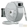 Wall-Mounted Garden Hose Reel, 40+2 M, 15 Mm, 180 Swivel, Grey