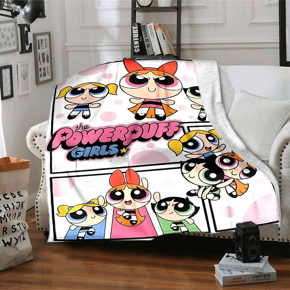 1pc Powerpuff Girls Blanket Soft All Season Throw with Vibrant Design, Perfect for Home, Travel, and Gifts, Ideal for Naps and Camping