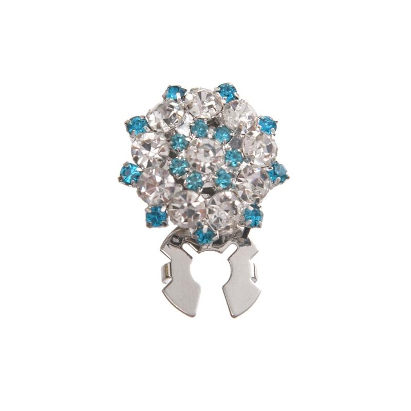 Sparkling Rhinestones Alloy Shirt Cufflinks Clip Decorative Button Covers For Shirt Jackets Dress Clothing Decoration