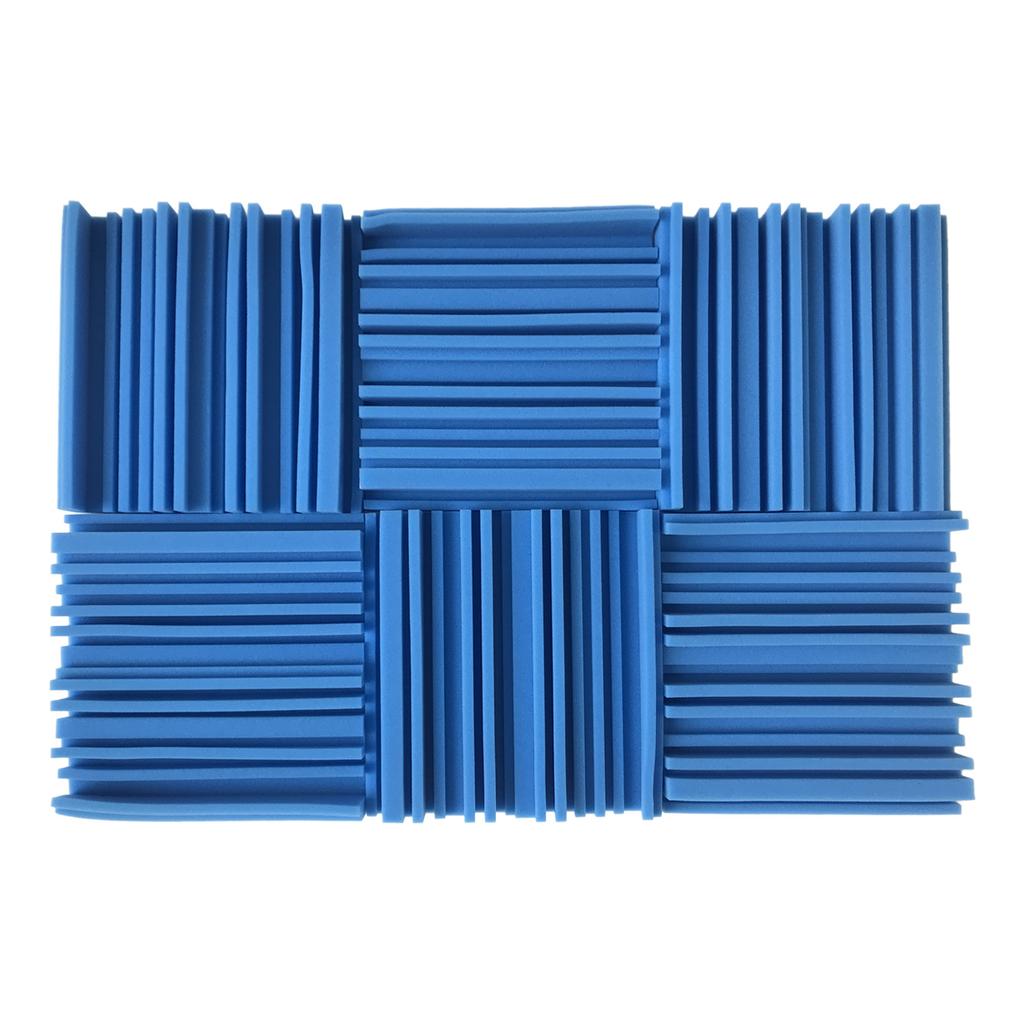 6pcs 10*10*2inch High Density Studio Sound Insulation Foam Fire Retardant for Studio KTV Broadcast Family Theater
