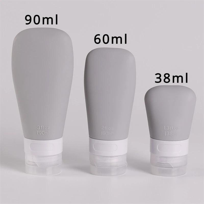 1 Stück Leere Silikon Reiseverpackungsflasche Kosmetikabfüllung für Lotion Shampoo Badebehälter
