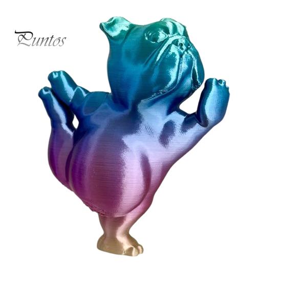 

3D-печатная фигурка бульдога для йоги, статуэтка собаки, скульптура животного, домашний офис, книжная полка, украшение для рабочего стола, подарки для любителей собак A синий/фиолетовый