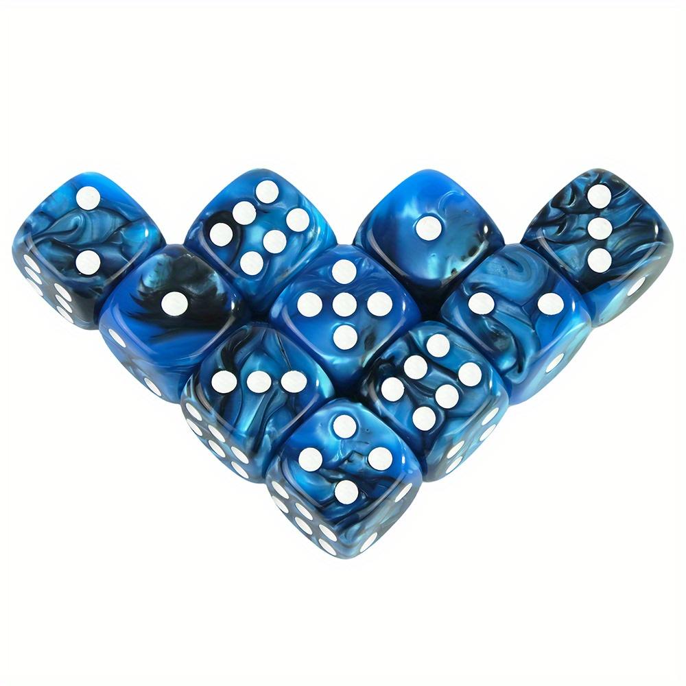 12mm D6 Acrylic Dices Mini 6-sided Two Color Cube Round Corner Game Dice for Club Party DND RPG Board Game Bar Table Accessories