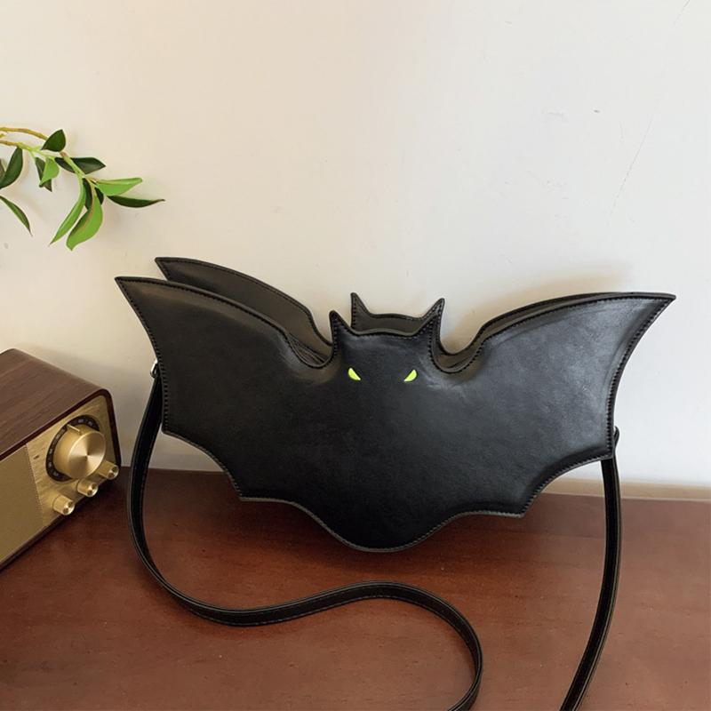 Bolsa Transversal Feminina Personalizada Criativa Bolsa Pequena Feminina Halloween Morcego Personalidade Engraçada Mensageiro de Ombro Axilar