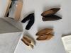 2025 New Pointed Versatile Shallow Mouth Soft Bottom Suede Foot Cover Commuter Work Low Slope Heel Women's Single Shoes