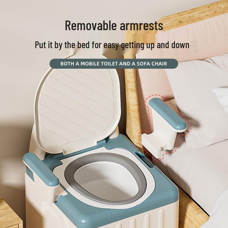 Foldable Odor-Proof Portable Commode Chair for Adults and Elderly