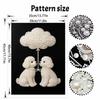 5D DIY Pearl Art Kit Cute Poodle With Cloud Theme Decor Home Wall Decoration