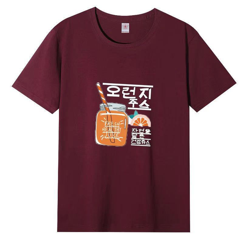 Cotton Simple White Short Sleeve T-Shirt 2025 Summer Loose Round Neck