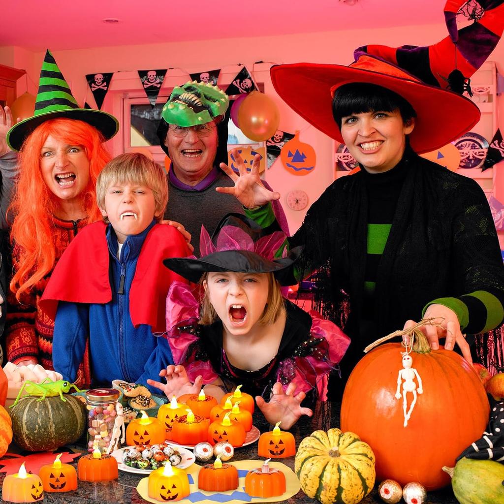 Halloween Gresskar Lys LED Elektroniske Lys Festrekvisitter Ornamenter Nattlys Halloween Dekorasjoner