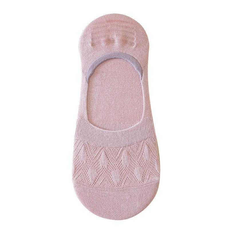 Summer Mesh Boat Socks for Women, Breathable Cut-out Shallow Mouth Solid Color Invisible Socks, Boneless Short Socks for Women