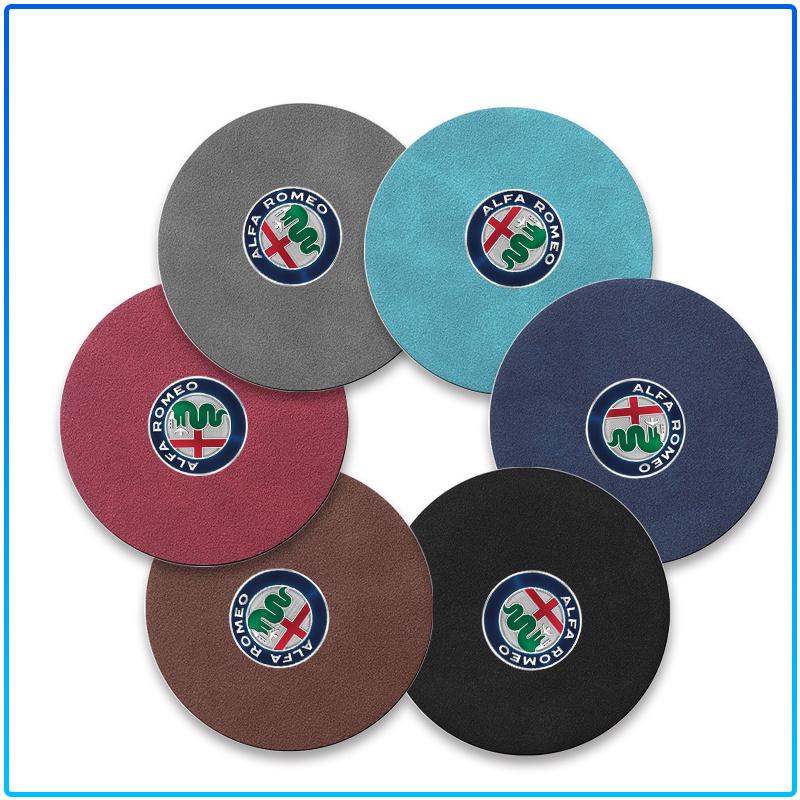 Car Nice Non-slip Water Coasters Insulation Pad Decorative Water Coaster Sticker For Alfa Romeo 147 159 Giulietta Giulia Mito Spider Alpha Nheadrest