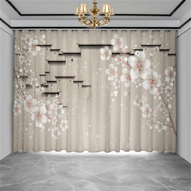 Chinese Troditional Culture Bird Flower Window Curtains In Kids Bedroom Living Room Hall Treatments Kitchen Decor Drapes Blinds