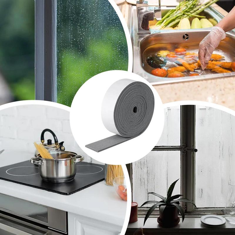 1 Roll Window Anti-Condensation Strips Glass Water Absorb Stickers Window Condensation Absorbent Strips Moisture Absorbers