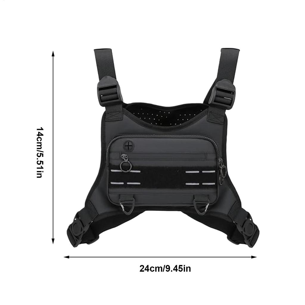 Chest Bag for Men Outdoor Chest Bag Running Vest Waterproof Carrier Pouch Phone Holder for Biking Backpacking Travel Hiking