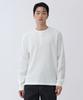 Waffle Henley Neck Long Sleeve T-Shirt [Ivory]