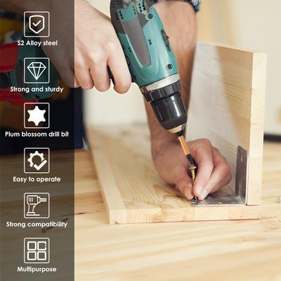 26-teiliges 1/4-Zoll Sechskantschaft Stern-Bit-Set S2 legierter Stahl Robuste Torx-Bit-Kombination 1/2 Zoll lang T7-T40 für Elektro-/Handbohrmaschinen