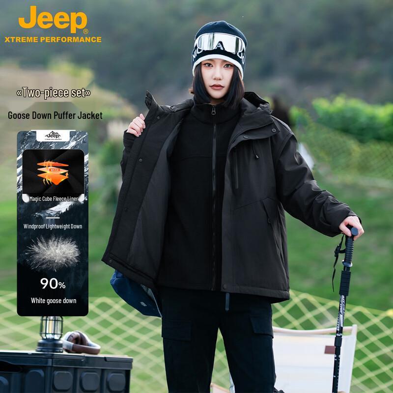 JEEP Outdoor Hooded Warm Jacket M