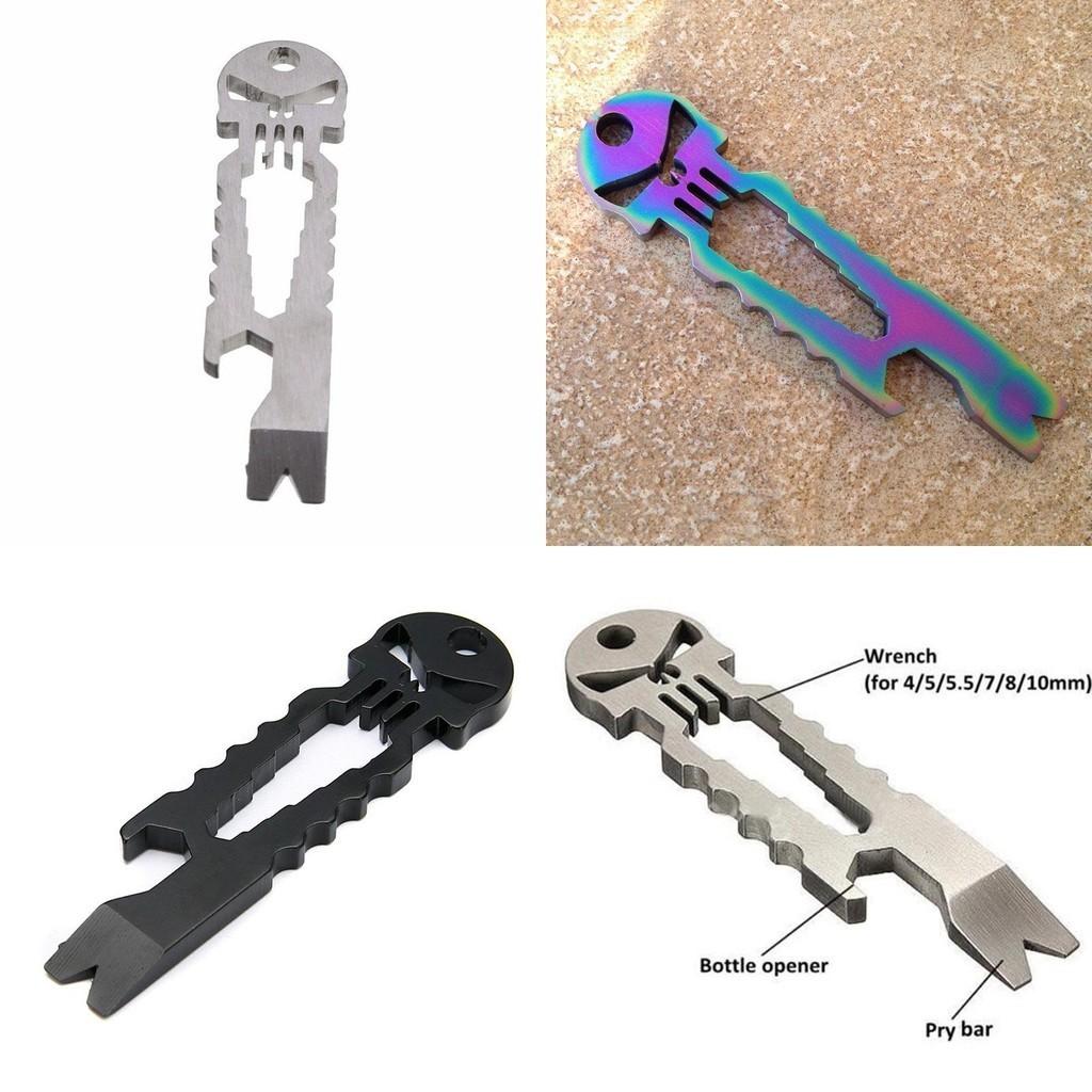 Edc Punisher Skull Multi-functional Survival Pocket Tool Keychain Self-help Kit With Premium Quality Materials For Everyday Adventures