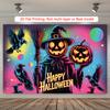 Party Backdrop Halloween Flat Witch Pumpkin Crow Event Backdrop Decoration Party Decor
