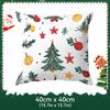 Cartoon Style Christmas Elements Pillowcase Bedroom Cushion Cover 100% Polyester Living Room Cushion Pillowcase Home Decor
