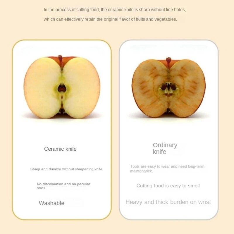 Eramický nůž Multifunkční škrabka na malé ovoce 2 v 1 Cestovní ubytovna na úrovni vysokého vzhledu Kuchyň Domácí Nůž na meloun