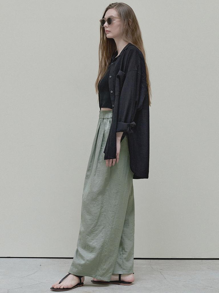 Avang Summer Wide Banding Pants - Khaki