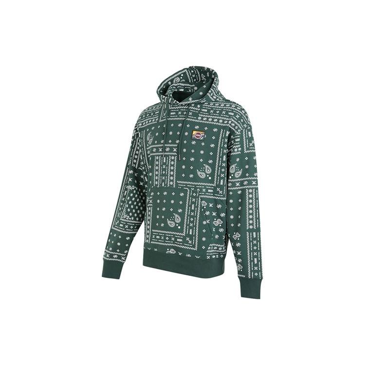 Men s Vans Cashew Pattern Full Print Sports Pullover Green VN0A5H8DCX9 M
