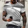 Men's Personalized Honeycomb Shaped 3D Digital Printed Casual Short Sleeved Top T-shirt