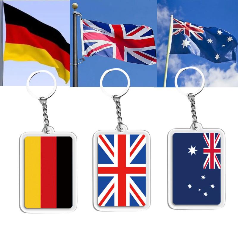 Acrylic Keychain With National Flags For Football Fans Small Gifts And Souvenirs