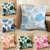 Monstera Frangipani Art Cushion Cover Short Plush Doublesided Print Square Throw Pillow Covers Sofa Home Cushion Decor
