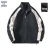 GENIOLAMODE Men's Retro Corduroy Color Block Jacket