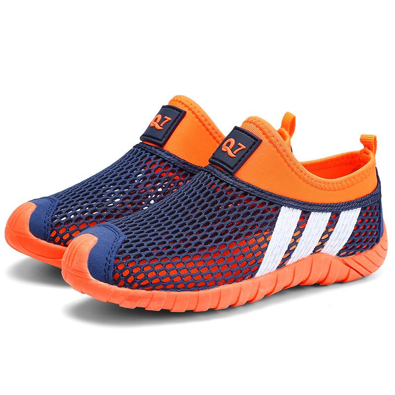 Boys' Breathable Slip-On Mesh Summer Shoes with Rubber Sole