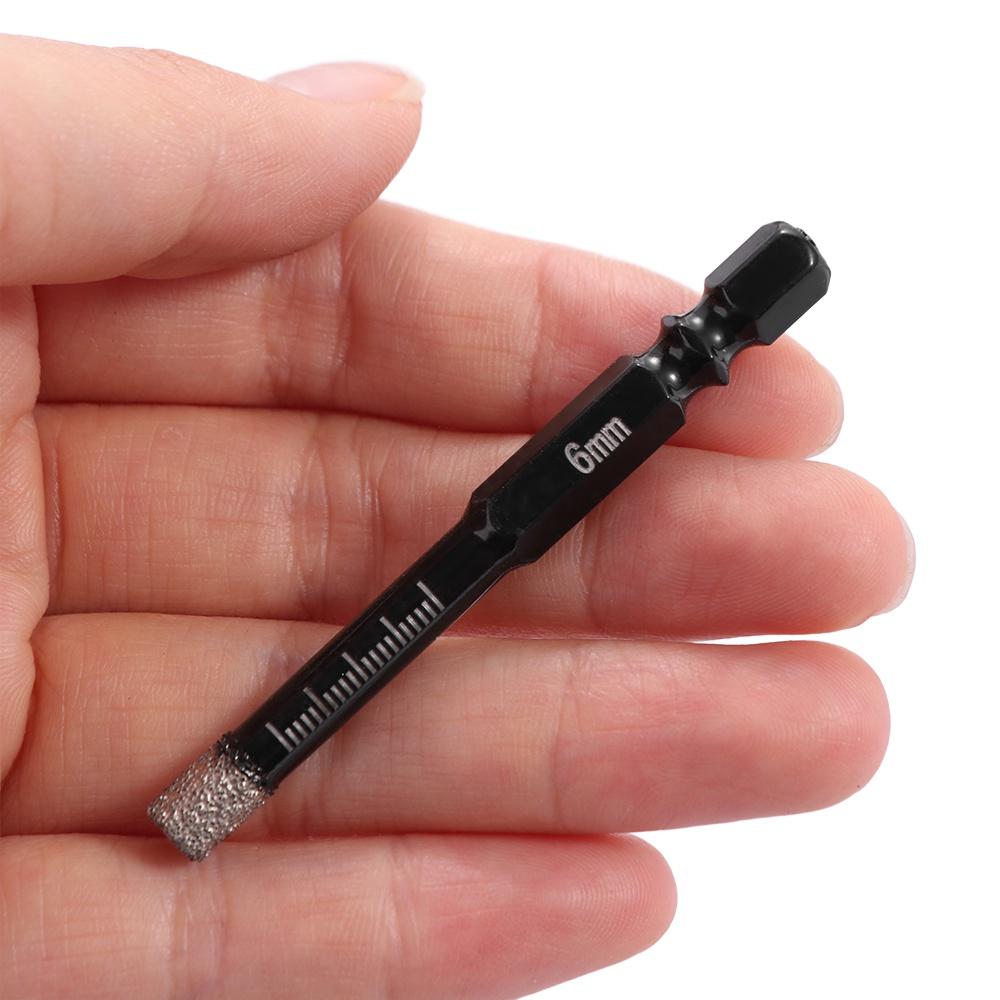Brazed Hexagonal Shank Tile Drill Bit Dry Marble Drill Bit Diamond Coated Granite Diamond Drill Bit Glass