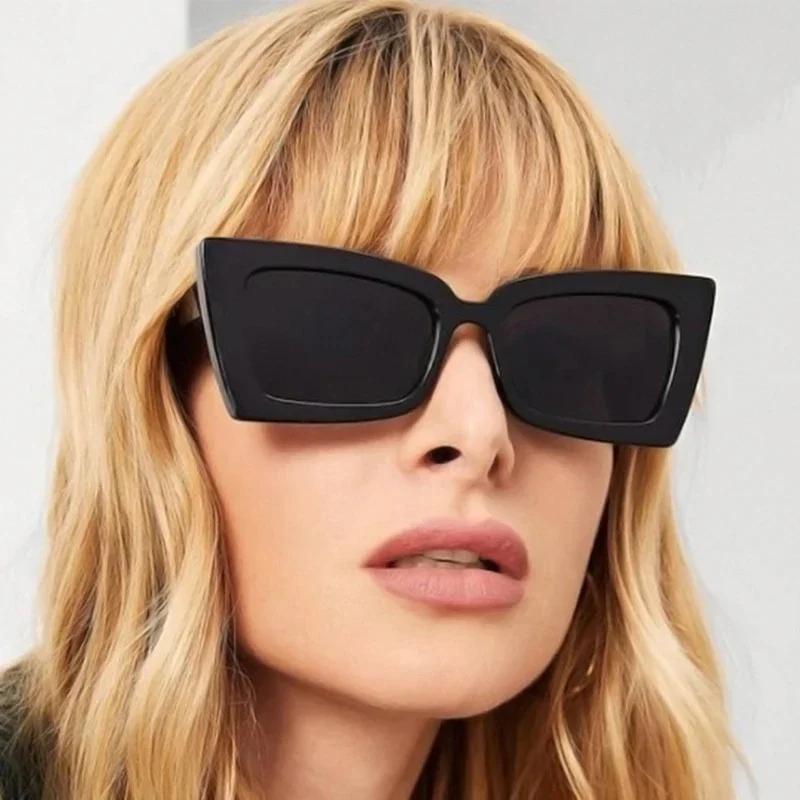 Sommermote Retro Shades Solbriller Hip-hop Firkantet Stor Innfatning Estetiske Shades Briller UV400 Solbeskyttelsesbriller