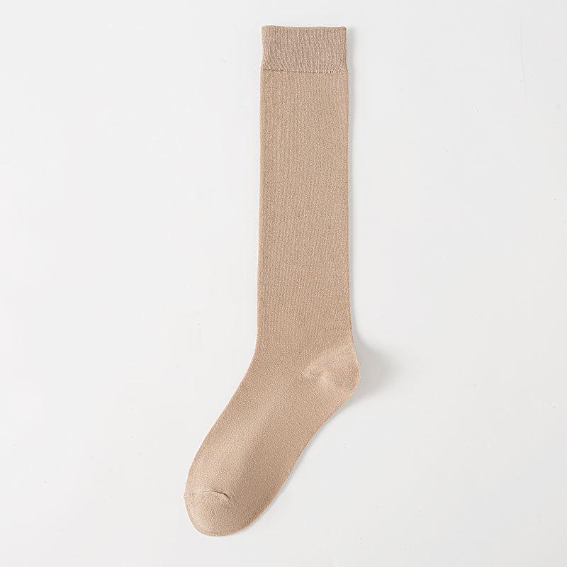 JK Style Over-the-Knee Calf Socks - Women's Autumn Winter Cotton Sweat-Absorbent Slimming Micro-Pressure Long Socks