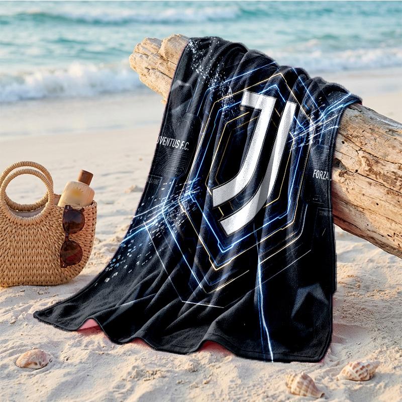 Juventus FC Druck Mikrofaser Strandtuch Schnelltrocknend Saugfähig Großes Handtuch für Strand Schwimmen Reisen