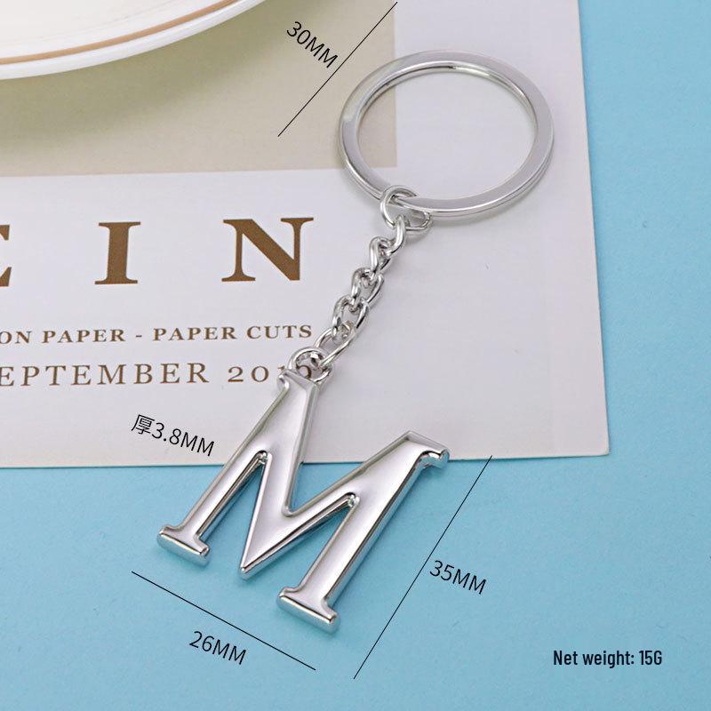 Custom English Alphabet Keychain: Personalized Letter Pendant Gift