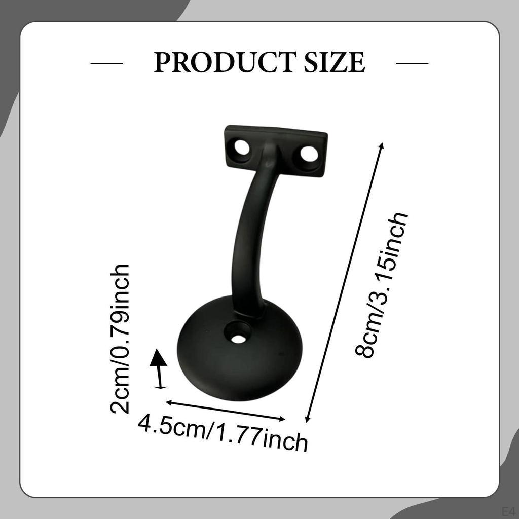 Hand Rail Bracket, Heavy Duty Stair Support for Home or Office Stairways Handrail, Indoor Outdoor