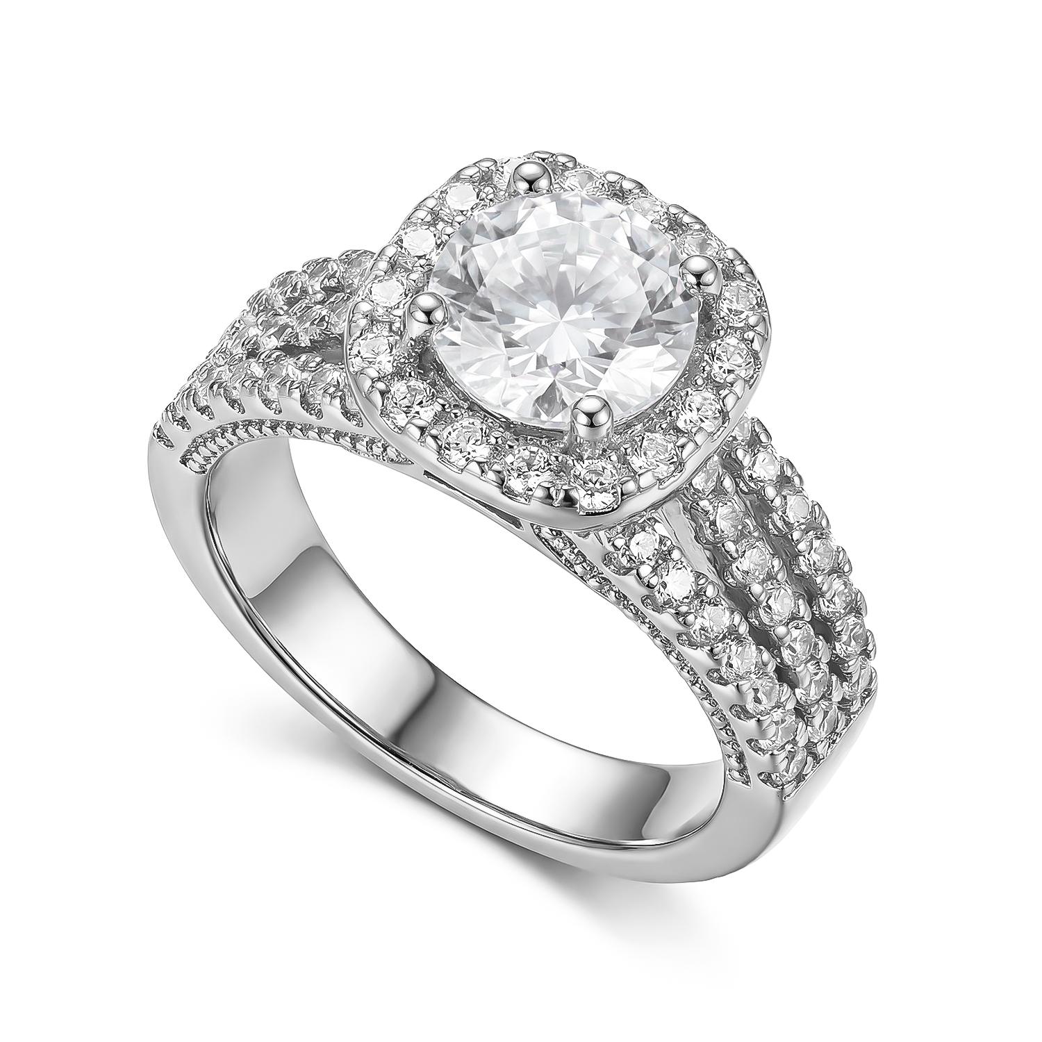 

Light Luxury Full Rhinestone Ring For Women Inlaid Sparkly Cubic Zircon Geometric Finger Rings Party Wedding Zircon Accessories 6