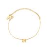 Mini Cute 3D Initials Bubble Letter Chain Bracelet For Women New Gold Color Stainless Steel Waterproof Elegant Christmas Jewelry